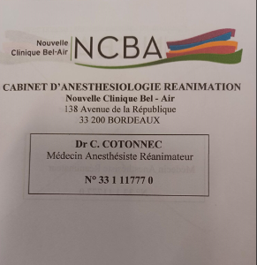 Dr Christine Cotonnec, Anésthesiste à Bordeaux