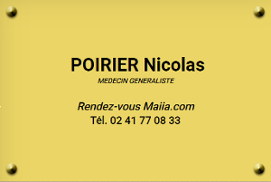Dr Nicolas Poirier, Médecin généraliste à Bécon-Les-Granits