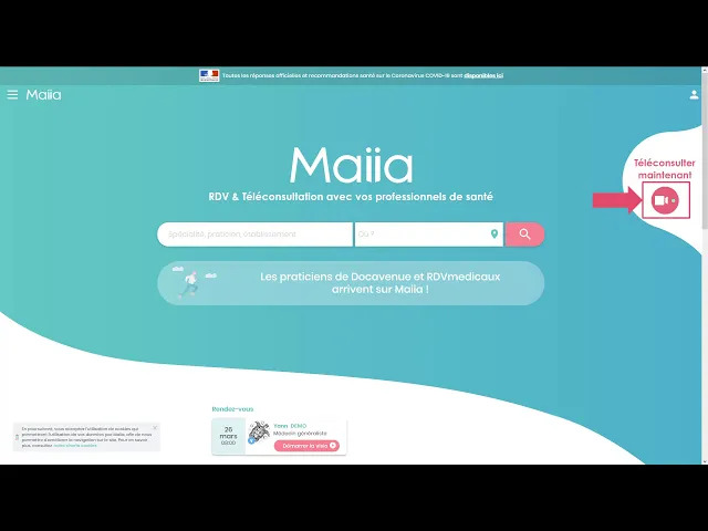 Vidéo expliquant comment téléconsulter sur maiia.com