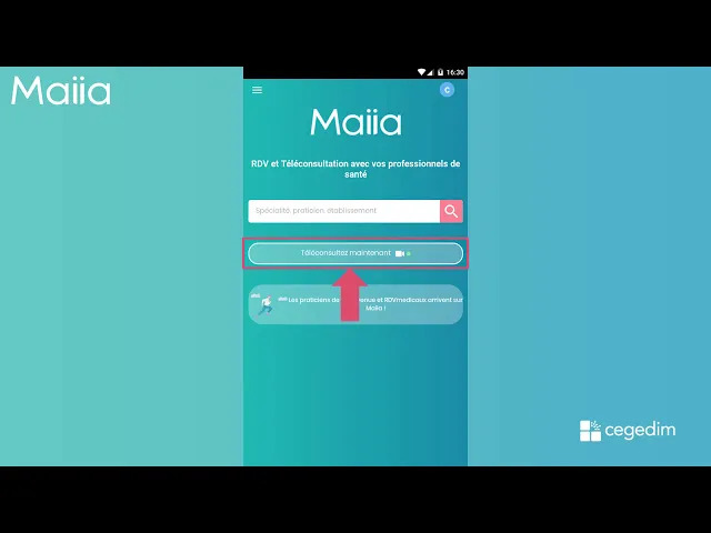 Vidéo expliquant comment téléconsulter sur smartphone avec l'application maiia
